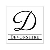 Tampon Auto-encreur Monogramme simple en gras avec initiale unique #8 (Design)