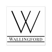 Tampon Auto-encreur Monogramme Simple Gras Nom Initiale Unique #11 (Design)