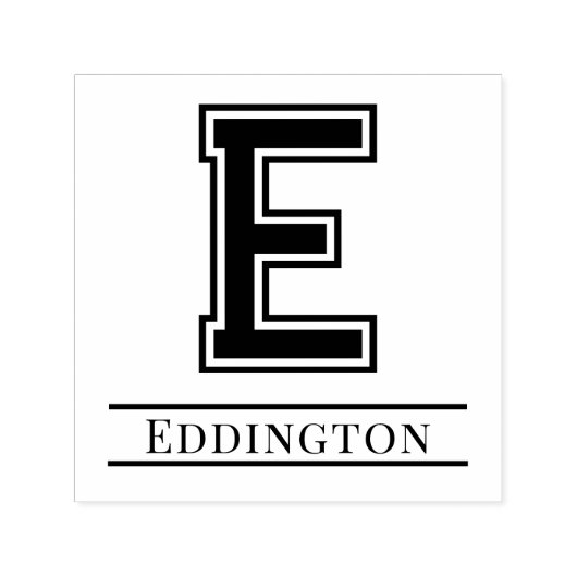 Tampon Auto-encreur Monogramme Simple Gras Nom Initiale Unique #5 (Design)