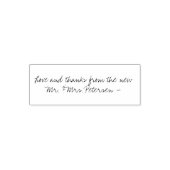 Tampon Auto-encreur Monsieur et madame le mariage signature, merci (Design)