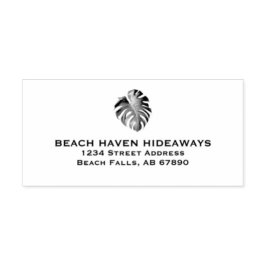 Tampon Auto-encreur Monstera Leaf Adresse de retour Timbre auto-encast (Design)