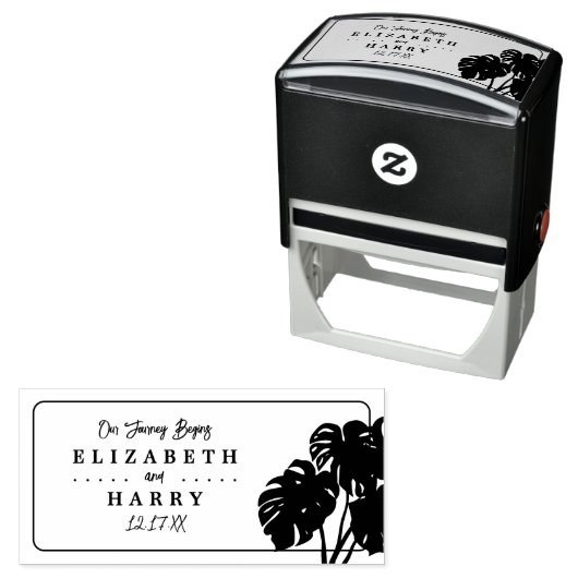 Tampon Auto-encreur Monstère tropicale (En situation)