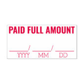 Tampon Auto-encreur "MONTANT PAIÉ COMPLET" Timbre en caoutchouc (Design)