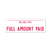 Tampon Auto-encreur "MONTANT PLEIN PAYÉ" Timbre en caoutchouc (Design)
