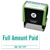 Tampon Auto-encreur "Montant total payé" Timbre en caoutchouc (En situation)