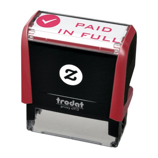 Tampon Auto-encreur "Montant total payé" Timbre en caoutchouc (Produit)