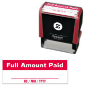 Tampon Auto-encreur "Montant total payé" Timbre en caoutchouc (En situation)