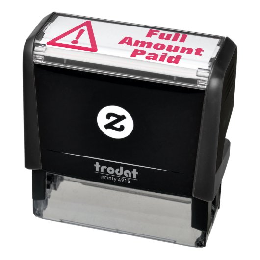 Tampon Auto-encreur "Montant total payé" Timbre en caoutchouc (Produit)