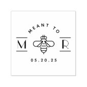 Tampon Auto-encreur Motif moderne pour Bee Honey Mariage Faveur (Design)