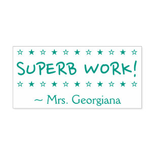 Tampon Auto-encreur Motivant "SUPERBE TRAVAIL !" Timbre en caoutchouc