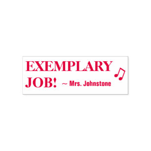 Tampon Auto-encreur Motivant "TRAVAIL EXEMPLAIRE !" + Nom du professeu