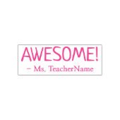 Tampon Auto-encreur Motivation "AWESOME !" + Nom Tutor Timbre en caout (Design)
