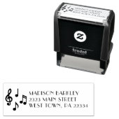 Tampon Auto-encreur Musique Note Musicien Enseignant (En situation)