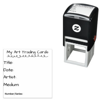 Tampon Auto-encreur My Art Trading Cards Self Inking Rubber Stamp