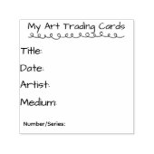 Tampon Auto-encreur My Art Trading Cards Self Inking Rubber Stamp (Design)