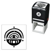 Tampon Auto-encreur Mystical Eye Magique Élégant Boho géométrique (En situation)