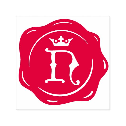 Tampon Auto-encreur N - Sceau de cire antique Couronne gothique Lettre (Design)