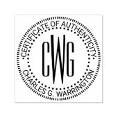 Tampon Auto-encreur Name, 3 Initial #4 Certificate of Authenticity (Design)