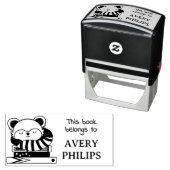 Tampon Auto-encreur Napping Red Panda Ce Livre Appartient À (En situation)