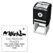 Tampon Auto-encreur Nativité Scene Manager Baby Jesus Nom Adresse (En situation)