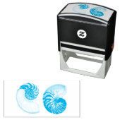 TAMPON AUTO-ENCREUR  NAUTILUS SEASHELL RUBBER STAMP (En situation)