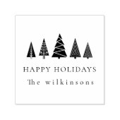 Tampon Auto-encreur Noel blanc épuré simple (Design)