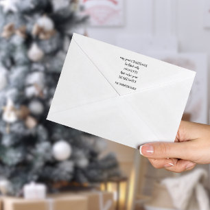 Tampon Auto-encreur Noël cosy Dire le nom Artsy Typographie