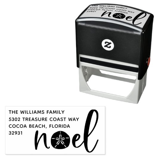 Tampon Auto-encreur Noel côtier | Adresse de retour (En situation)