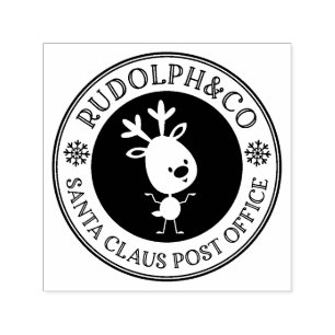 Tampon Auto-encreur Noël Reindeer Santa Claus Poste