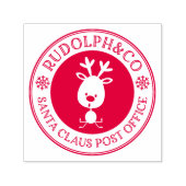 Tampon Auto-encreur Noël Reindeer Santa Claus Poste (Design)