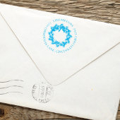 Tampon Auto-encreur Noël Vacances verdure Wreath Retour Adresse