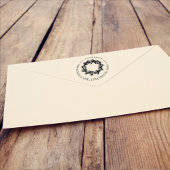 Tampon Auto-encreur Noël Vacances verdure Wreath Retour Adresse