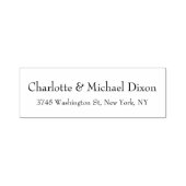 Tampon Auto-encreur Noir Blanc Classique Style élégant Famille Élégant (Design)