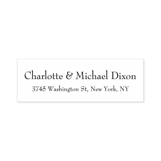 Tampon Auto-encreur Noir Blanc Classique Style élégant Famille Élégant (Design)