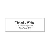 Tampon Auto-encreur Noir & Blanc Plain Élégant Lisible Moderne (Design)