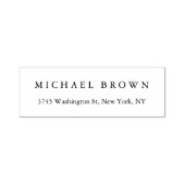 Tampon Auto-encreur Noir Blanc Unique Classique Élégant Plain (Design)