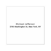 Tampon Auto-encreur Noir Blanc Unique Classique Élégant Simple (Design)