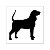 Tampon Auto-encreur Noir et Tan Coonhound Chien race Silhouette (Design)