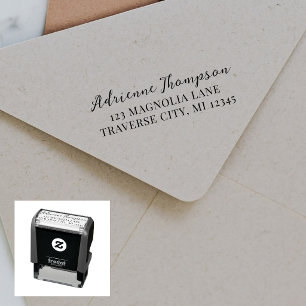 Tampon Auto-encreur Nom complet Adresse de retour fantaisie