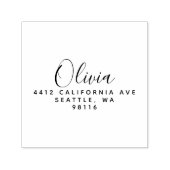 Tampon Auto-encreur Nom d'adresse de retour personnalisé Texte noir (Design)