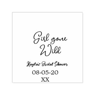 Tampon Auto-encreur Nom date de la fête de mariage Girl gone wild simp