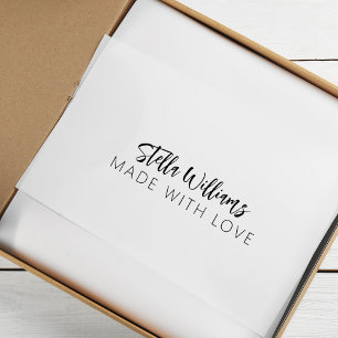 Tampon Auto-encreur Nom De Calligraphie Moderne Fabriqué Avec Amour