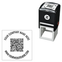 Nom de code QR Site Web ou Timbre arrondi de texte