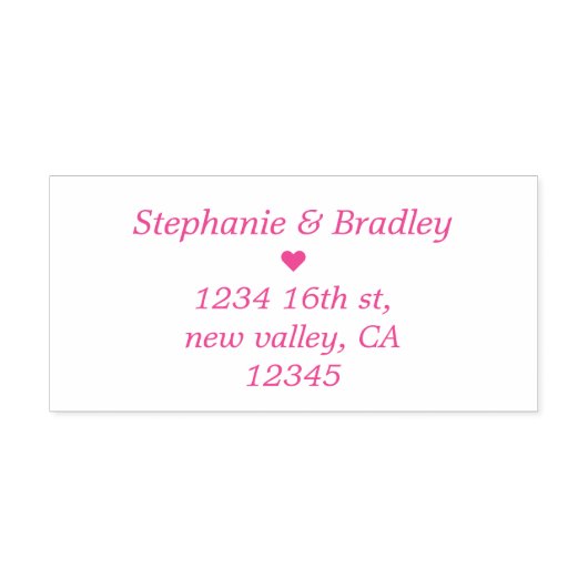 Tampon Auto-encreur Nom de couple Adresse de retour Écran en caoutchou (Design)