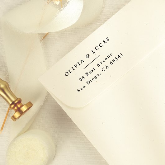 Tampon Auto-encreur Nom de couple classique Adresse de retour simple