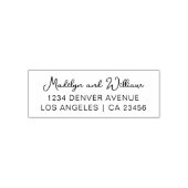Tampon Auto-encreur Nom de couple Mariage moderne Script d'adresse (Design)