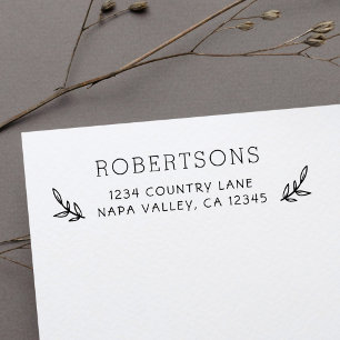 Tampon Auto-encreur Nom de famille Adresse de retour du script personn