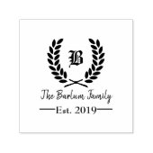 Tampon Auto-encreur Nom de famille Décale murale (Design)