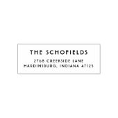 Tampon Auto-encreur Nom de famille déco moderne simple Adresse de reto (Design)