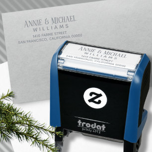 Tampon Auto-encreur nom de famille du marié adresse de contact